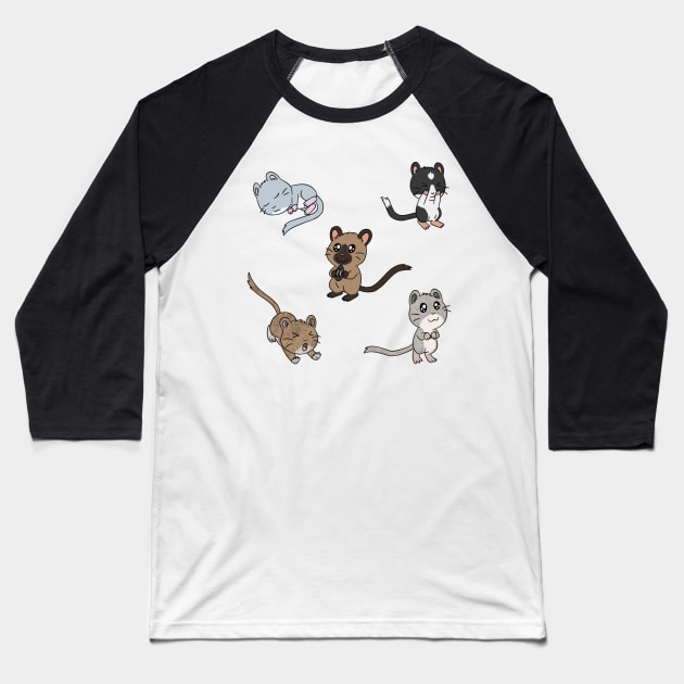 Gerbils Baseball T-Shirt by Firestorm Fox